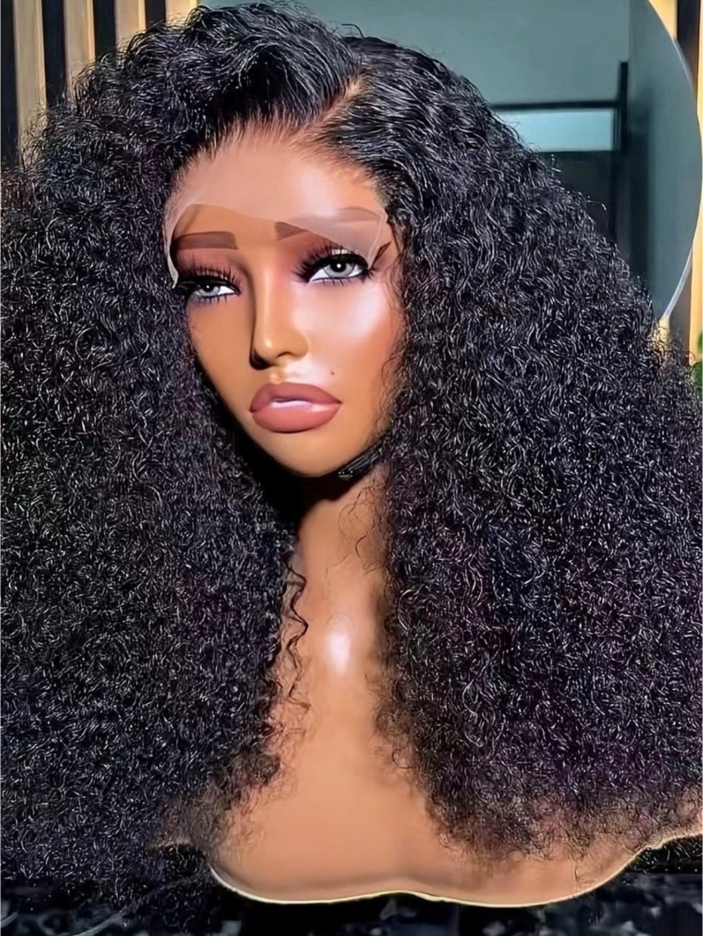 Kinky Curly 5x5 Hairpiece Black Curly Hairpiece NWT
